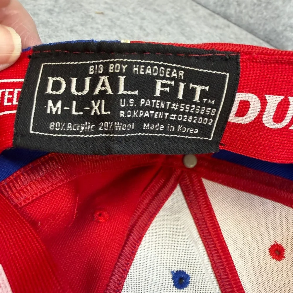 Big Boy Headgear Dual Fit Baseball Cap Red Blue Color Block Hat M-L-XL‎